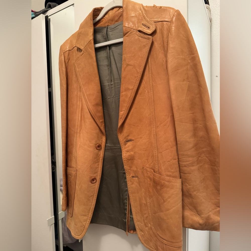 Leather blazer